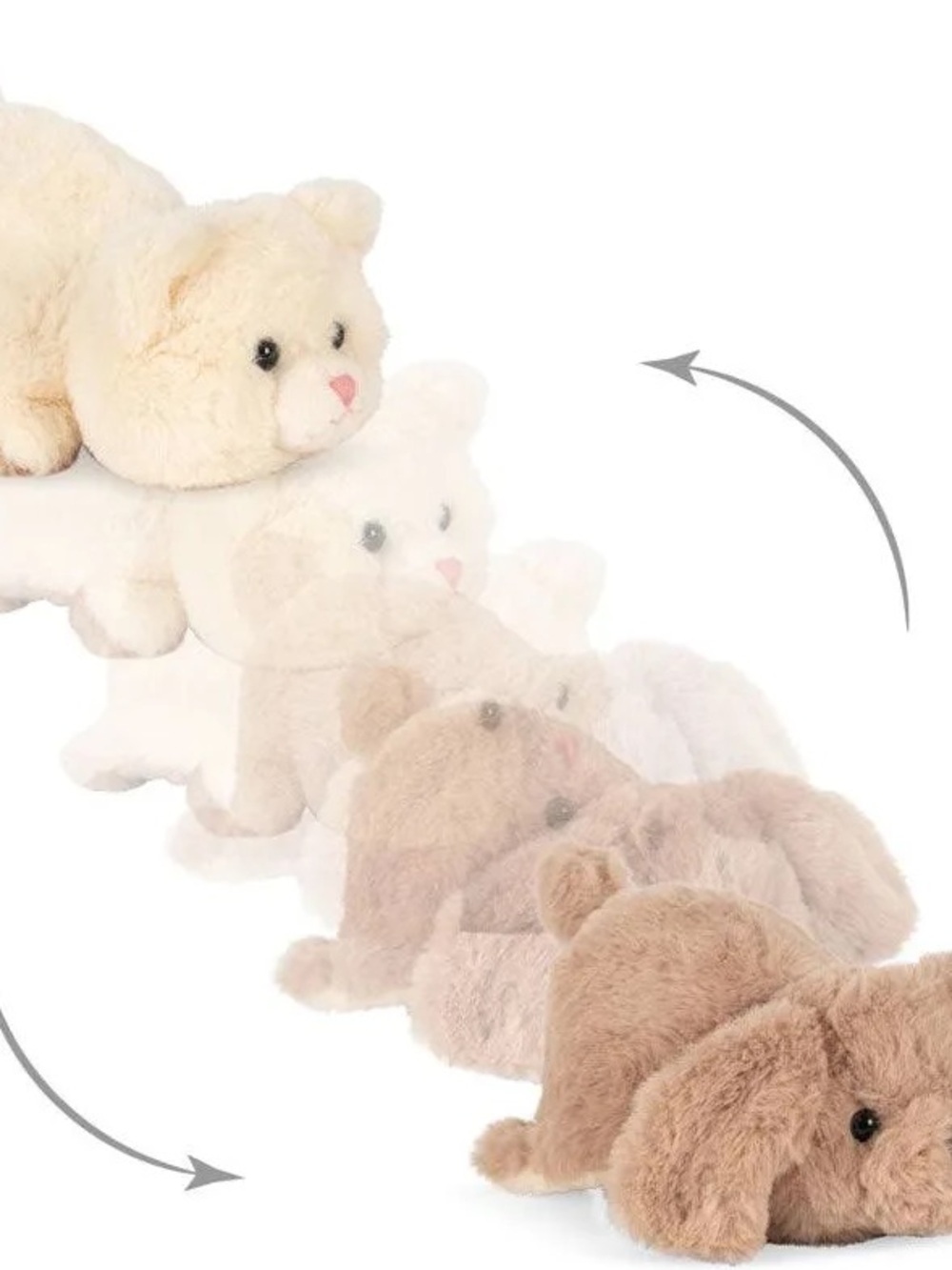NWT Konges Sløjd Flip Plush Animal - Beige